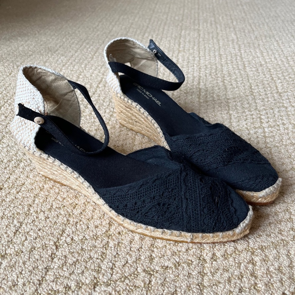 Eric Michael Espadrille Wedge Sandals Size 41